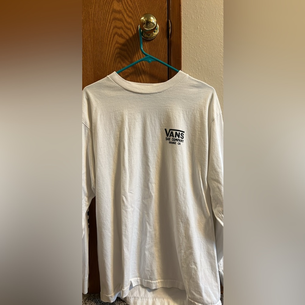 Vans White Long Sleeve Tee